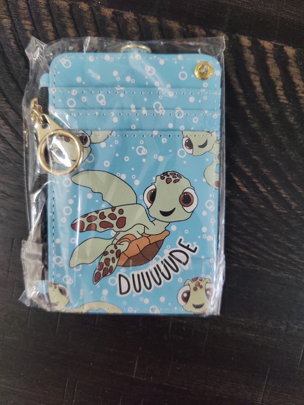 Loungefly Blue Sea Turtle 'Duuuuude' Cardholder Wallet